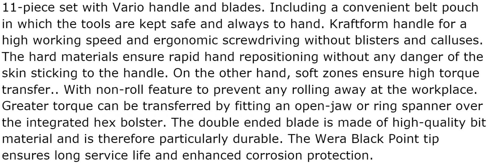 ידית מברג עם + ביטים וורה WERA 88-1 VARIO SET 05002990001 4013288000675